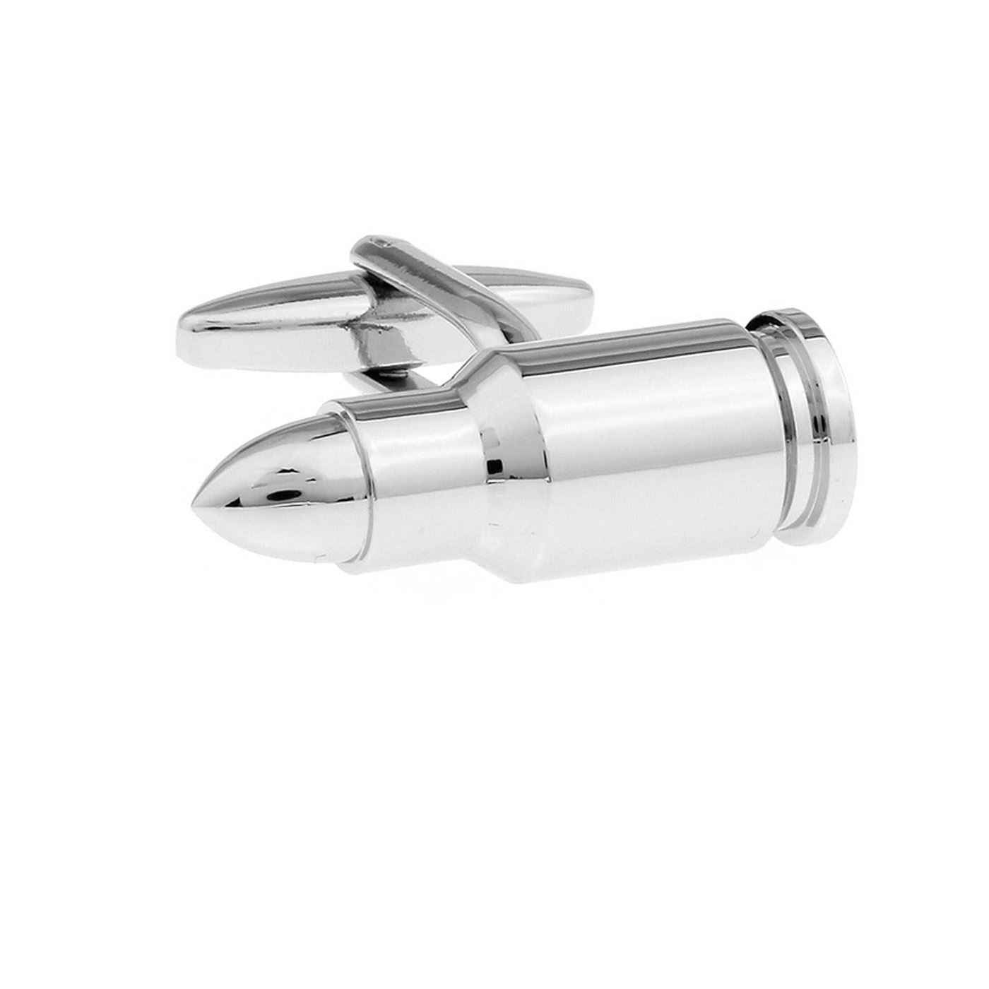 Charles William Mens Ladies Luxury Novelty BULLET Cufflinks Machine Shot Gun Unique