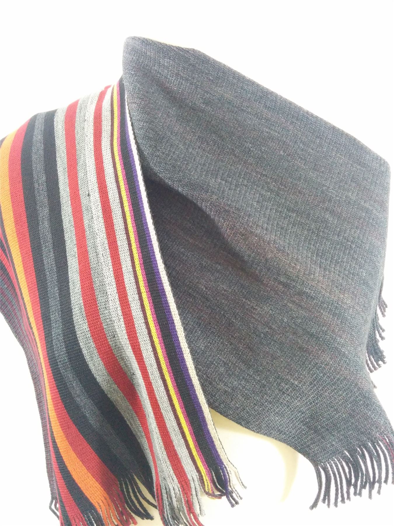 Fashion Scarf Striped Winter Warm Men Ladies No Label UK