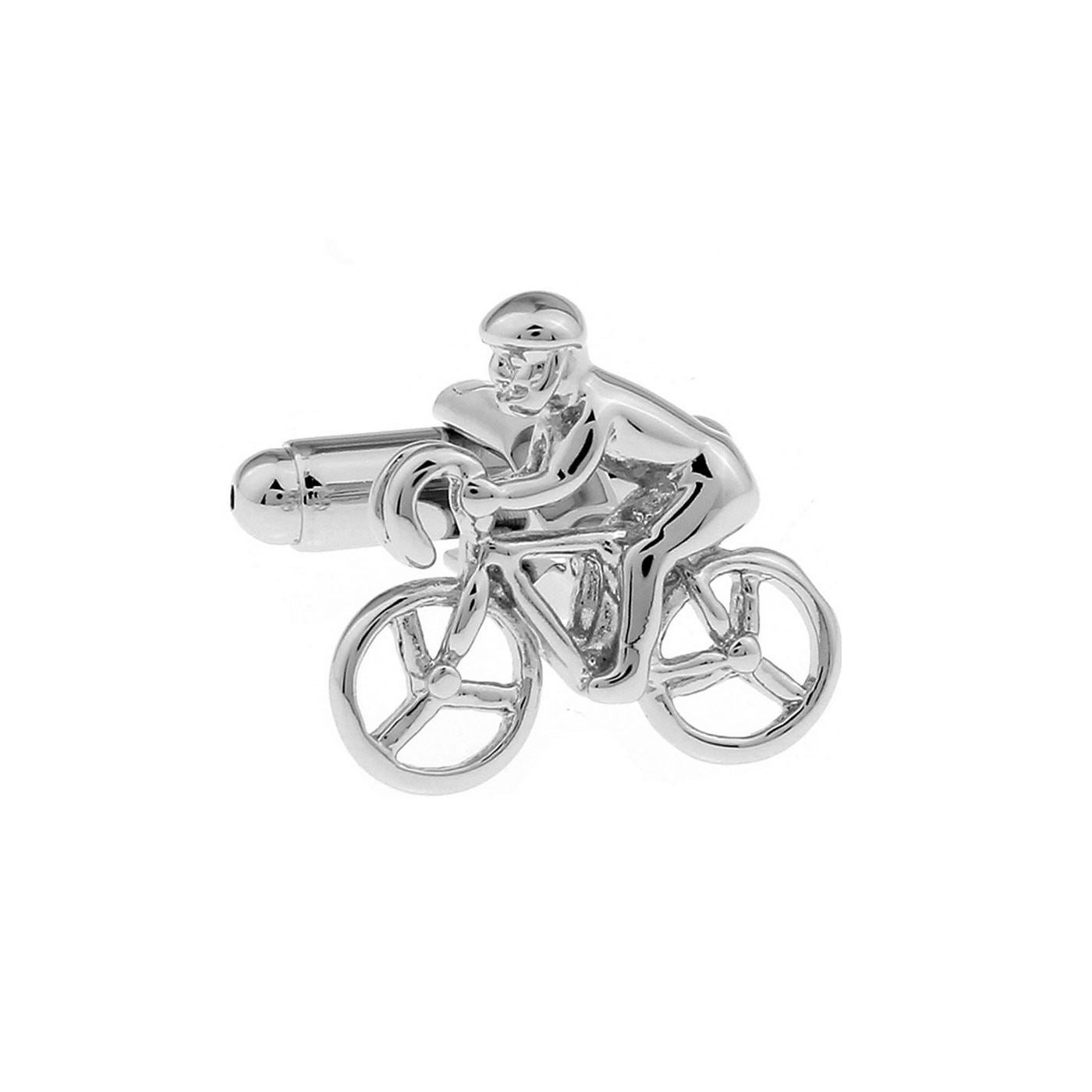 Charles William Luxury Silver Tour De France Cufflinks Cycling Sports Bike Cycle Gift Yellow Jersey UK