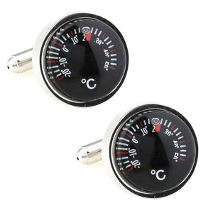 Charles William Working Thermometer Temperature Cufflinks