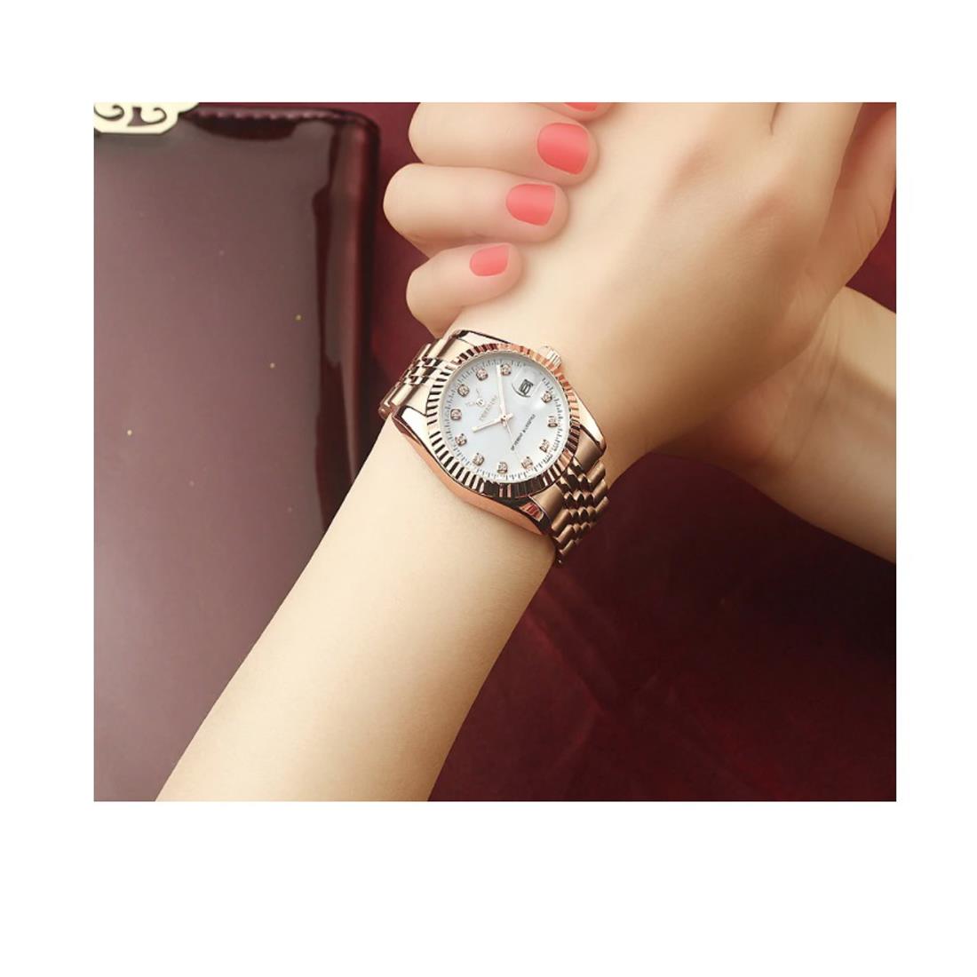 Deerfun Ladies Watch Rose Gold White Women Woman Smart Watches Two Tone Present UK