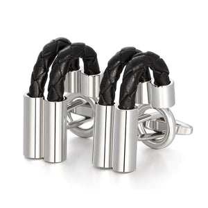 Charles William Leather Loop Cufflinks