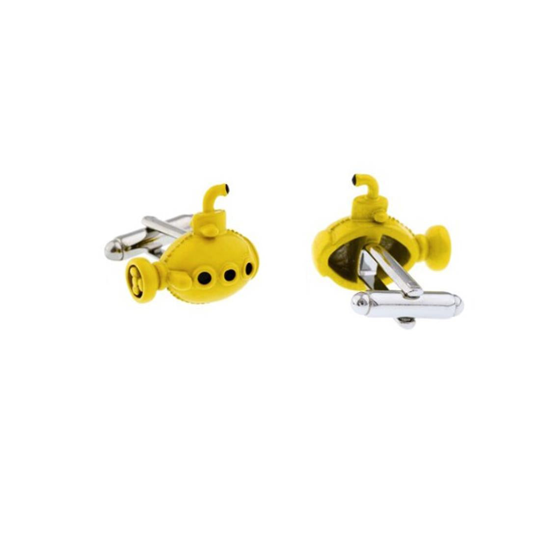 Charles William Yellow Submarine Cufflinks Song Music Water Sea Navy Deep Sea Dive Sailor