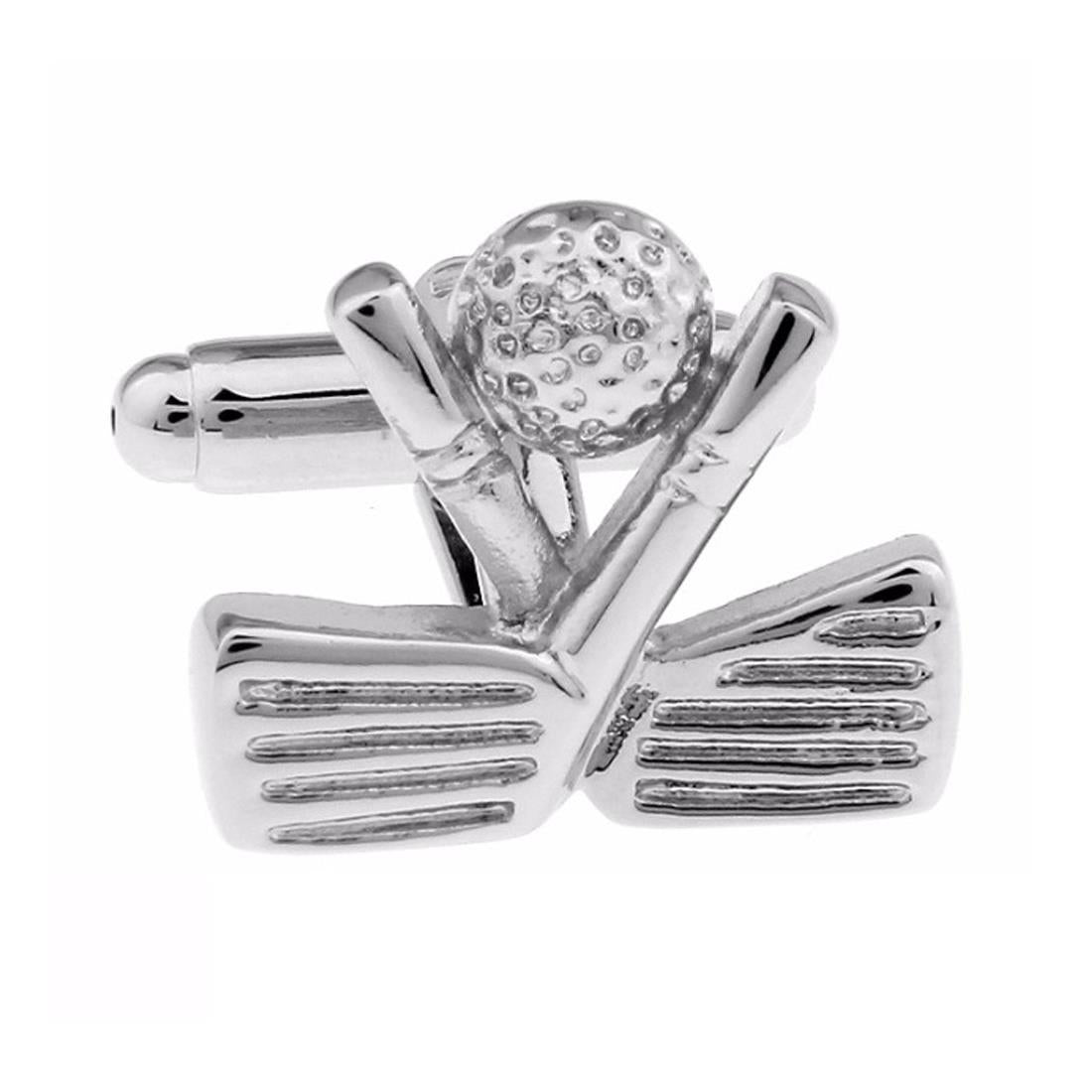 Charles William Silver Golf Clubs Cufflinks Tee Club Course Links Hole in One Course