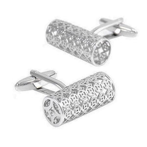 Charles William Silver Rimmed Barrel Cufflinks