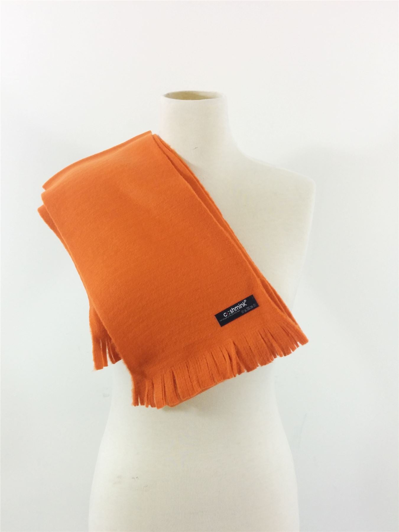 Fashion Scarf Orange Soft Winter Warm Unisex No Label Cashmink