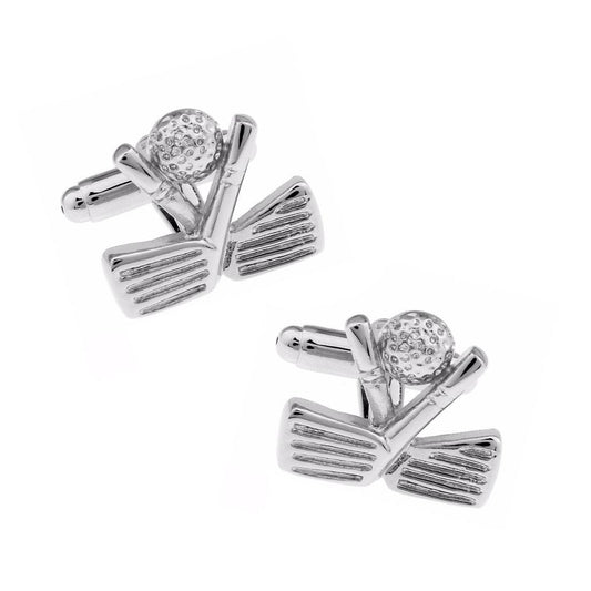 Charles William Silver Golf Clubs Cufflinks Tee Club Course Links Hole in One Course