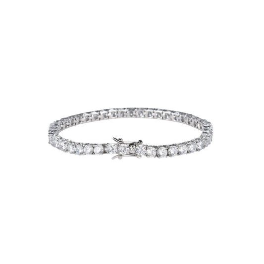 Elegant Silver Tennis Bracelet CZ High Quality Diamond Look UK Stock Quick Dispatch