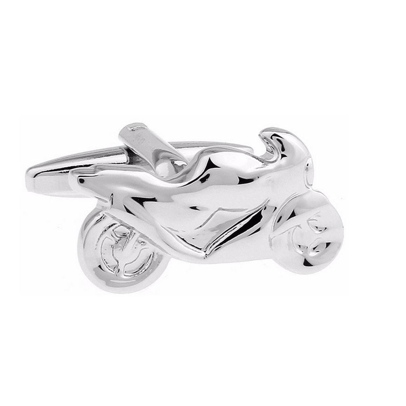 Charles William Sports Silver Motorcycle Motorbike Harley Style Racing Novelty Cufflinks