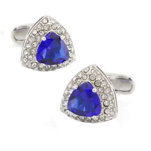 Charles William Blue Cufflinks Stone Studded Rows