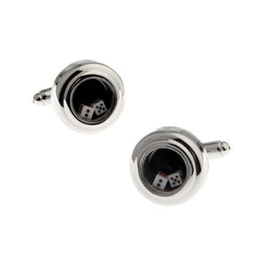 Charles William Silver Dice Cufflinks for Lucky Charm