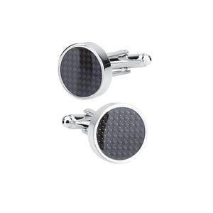 Charles William Shades of Black Sparkle Dots Cufflinks