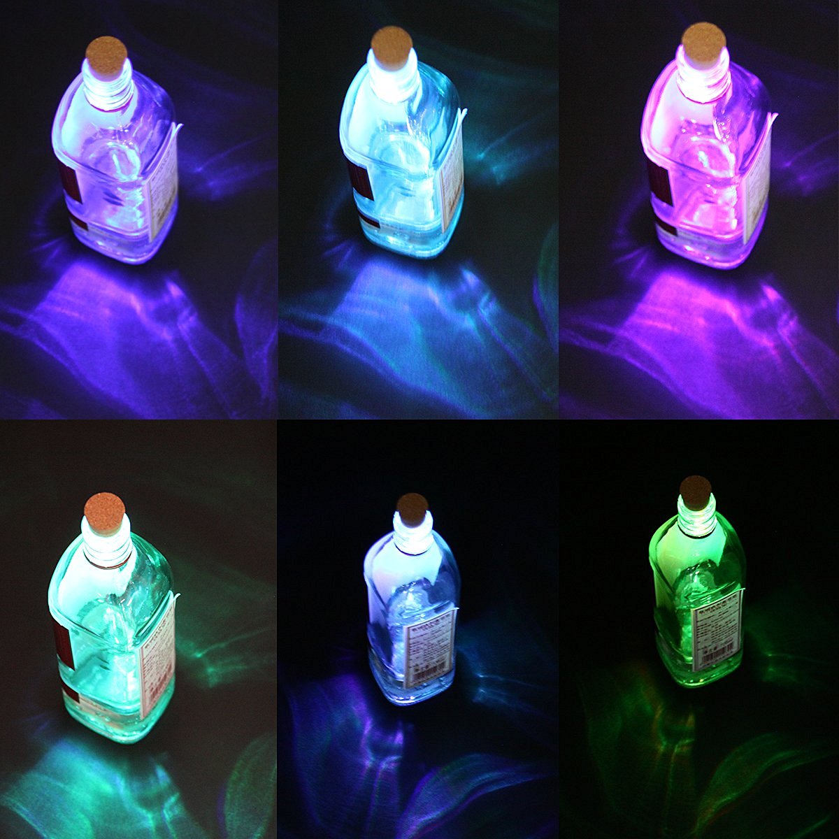 Cork Shape Rechargeable USB Bottle Light Lamp Party Fun Displays Different Colours