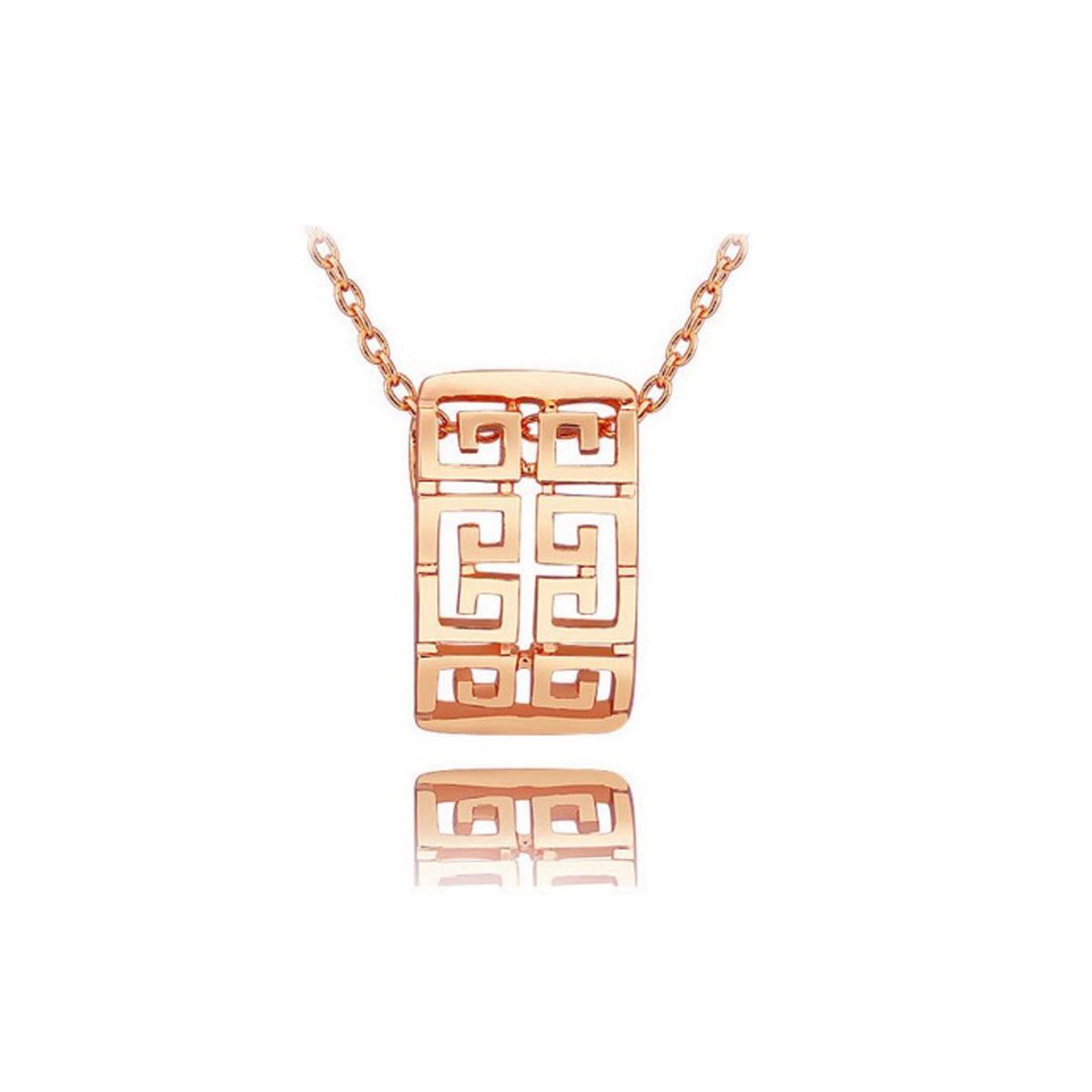 Rose Gold Women's Necklace Roman Modern Design Gift Christmas Jewellery UK Seller