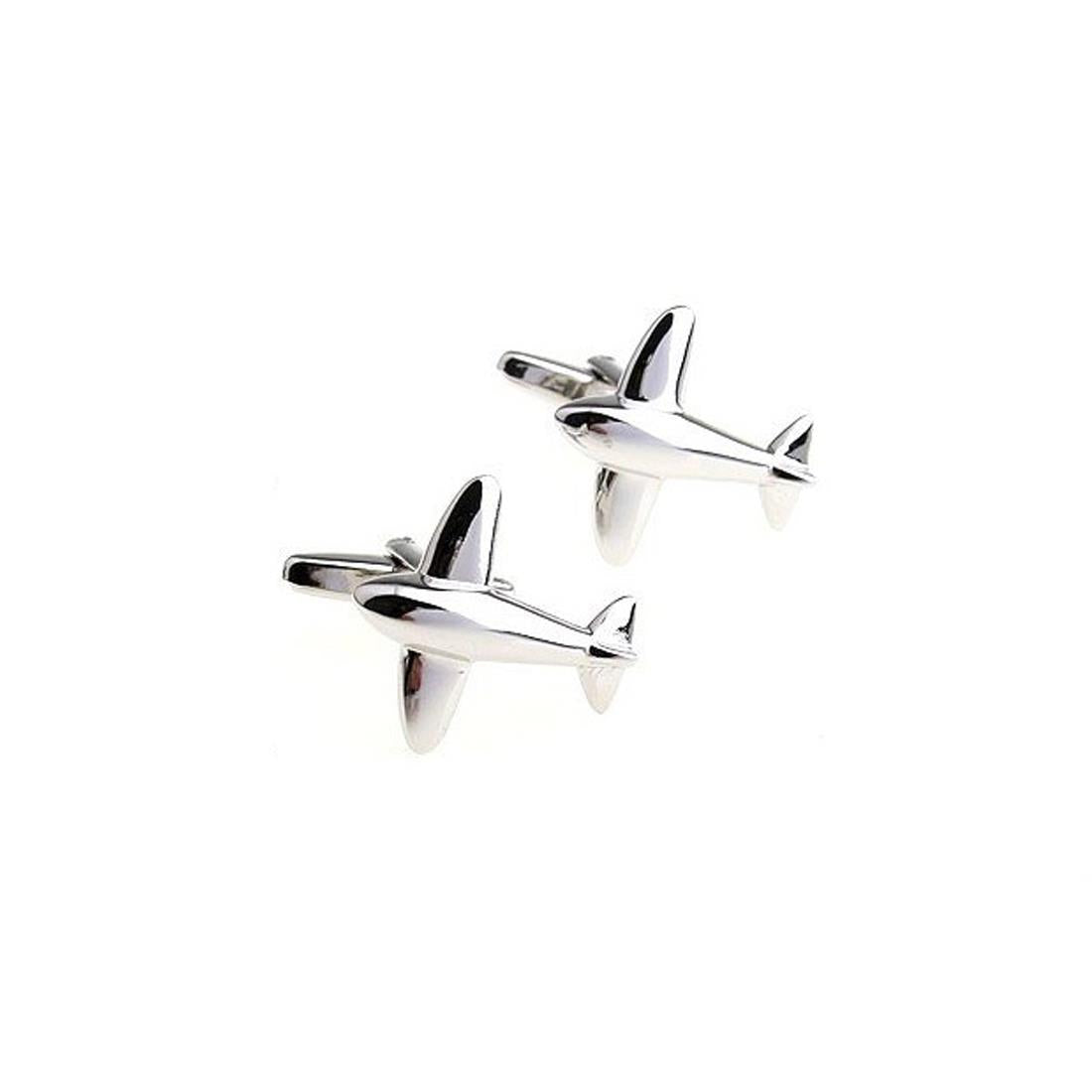 Charles William Silver Aeroplane Cufflinks Fly Flight Pilot Stewardess Present Airport Travel Abroad