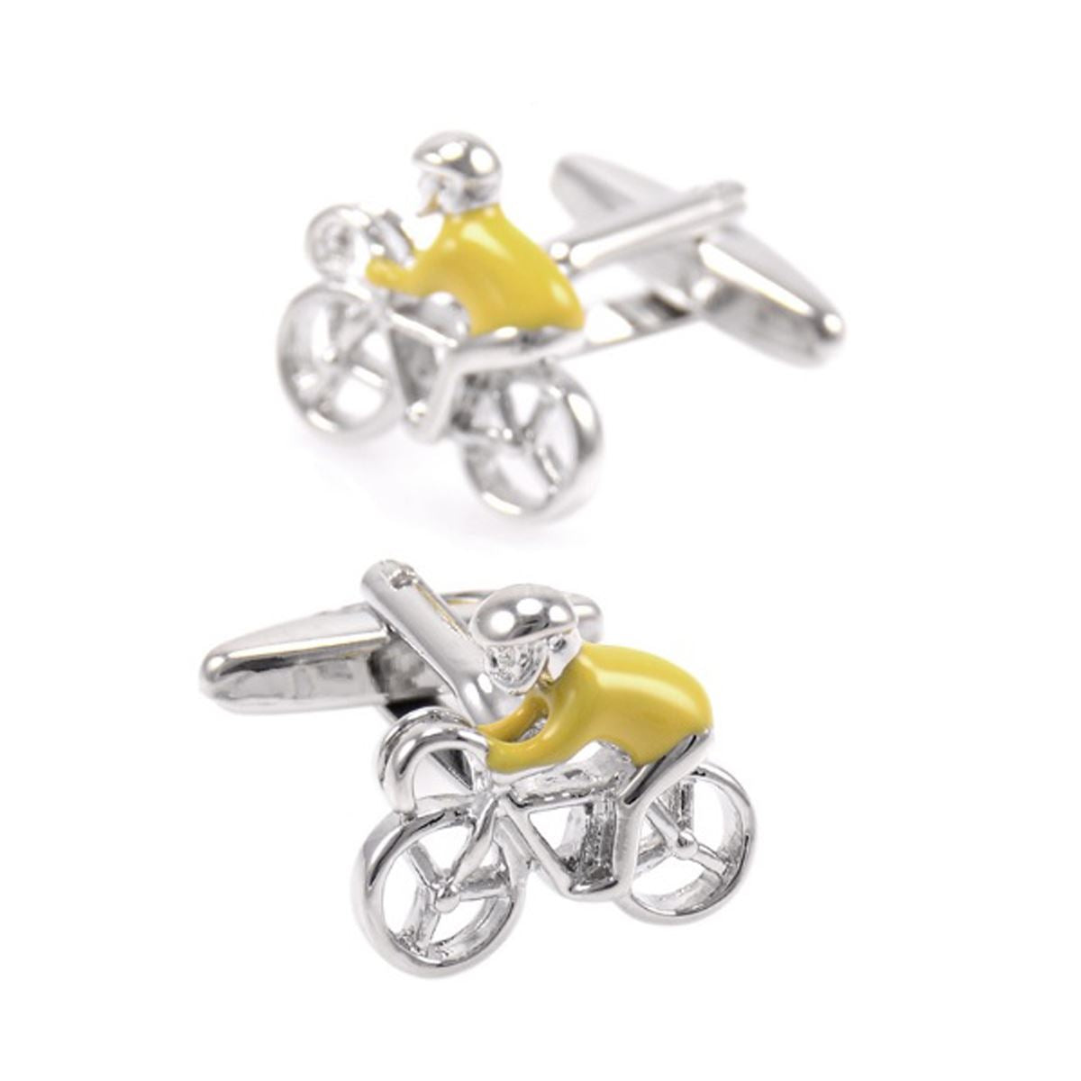 Charles William Yellow Jersey Tour De France Cycling Sports Cufflinks Bike lover Perfect Gift UK Seller