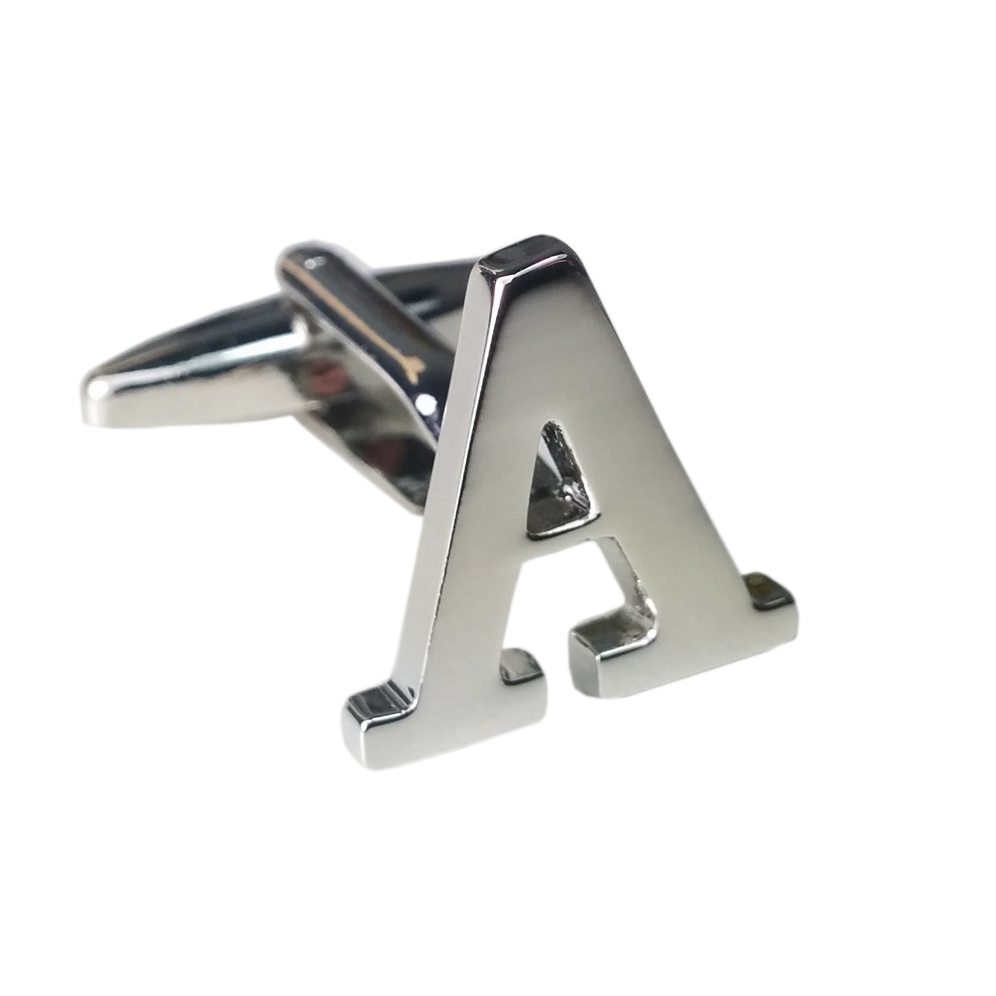 Charles William SINGLE Silver Alphabet Initial Letter Cufflinks Wedding Formal Business Mix & Match