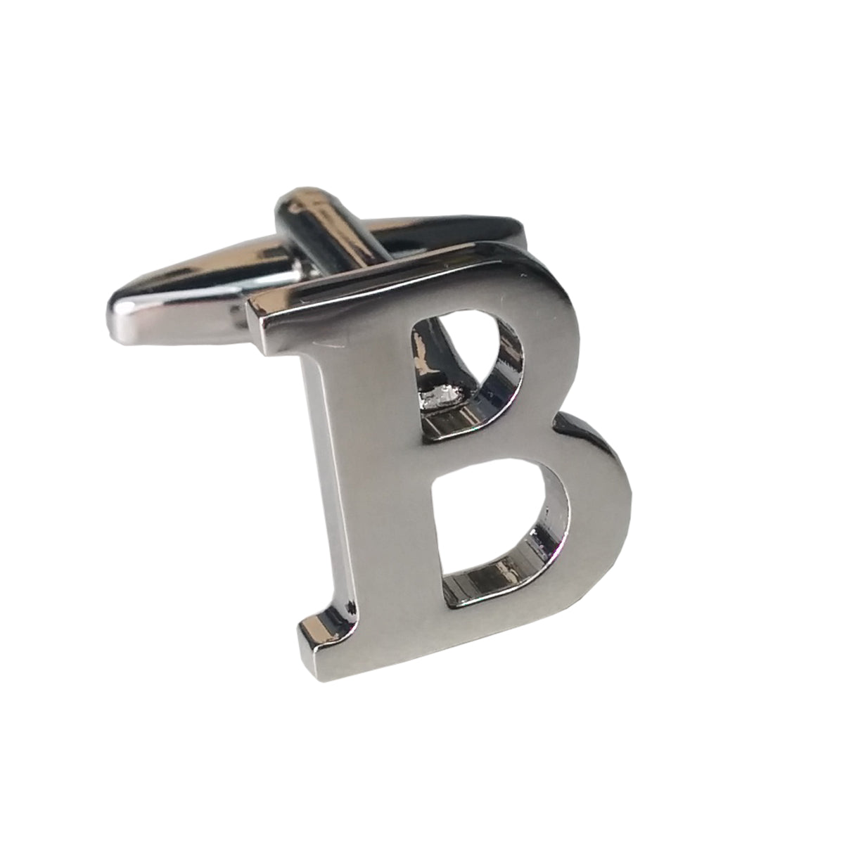 Charles William SINGLE Silver Alphabet Initial Letter Cufflinks Wedding Formal Business Mix & Match