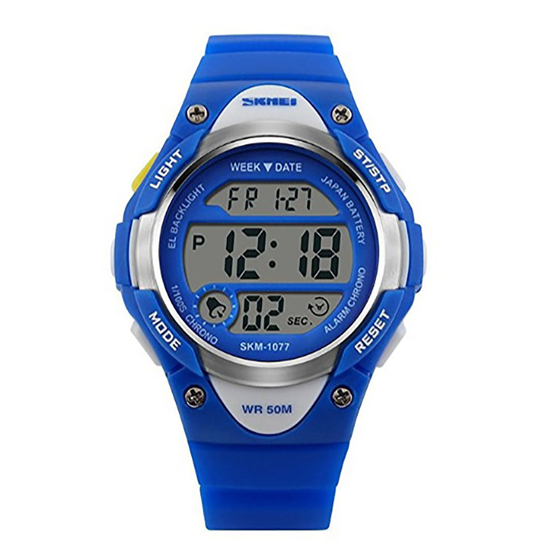 Skmei Boys And Girls Kids Pink Blue Or Black Digital Watch With Stopwatch Alarm Light Ages 6-13