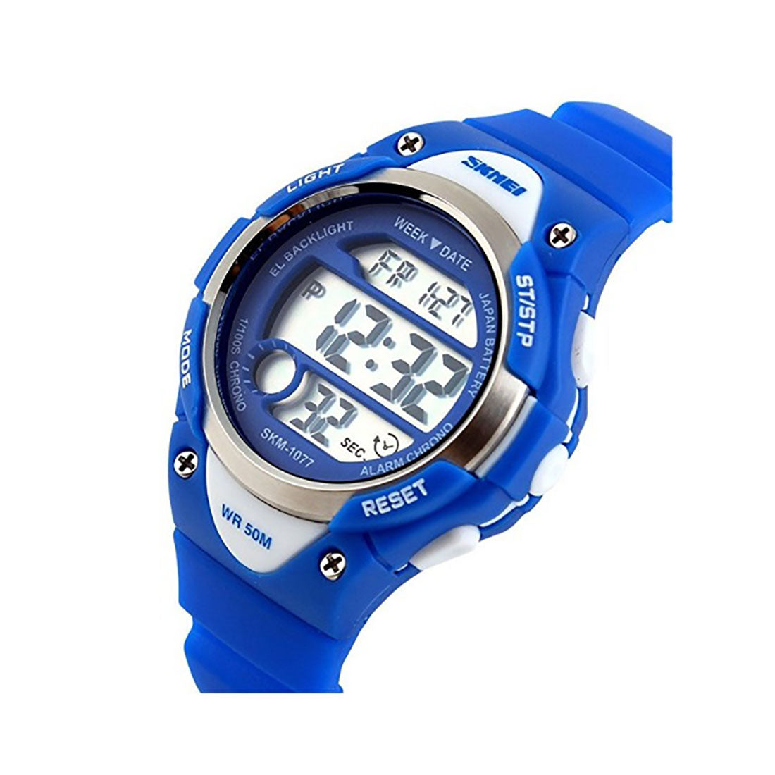 Skmei Boys And Girls Kids Pink Blue Or Black Digital Watch With Stopwatch Alarm Light Ages 6-13