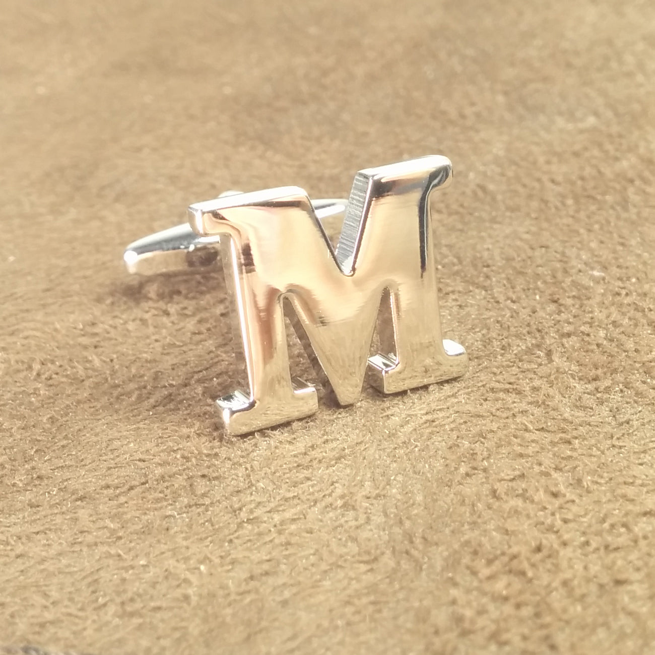 Charles William SINGLE Silver Alphabet Initial Letter Cufflinks Wedding Formal Business Mix & Match