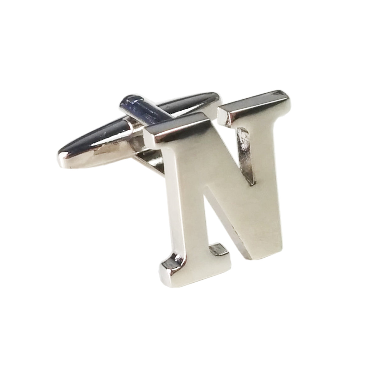 Charles William SINGLE Silver Alphabet Initial Letter Cufflinks Wedding Formal Business Mix & Match