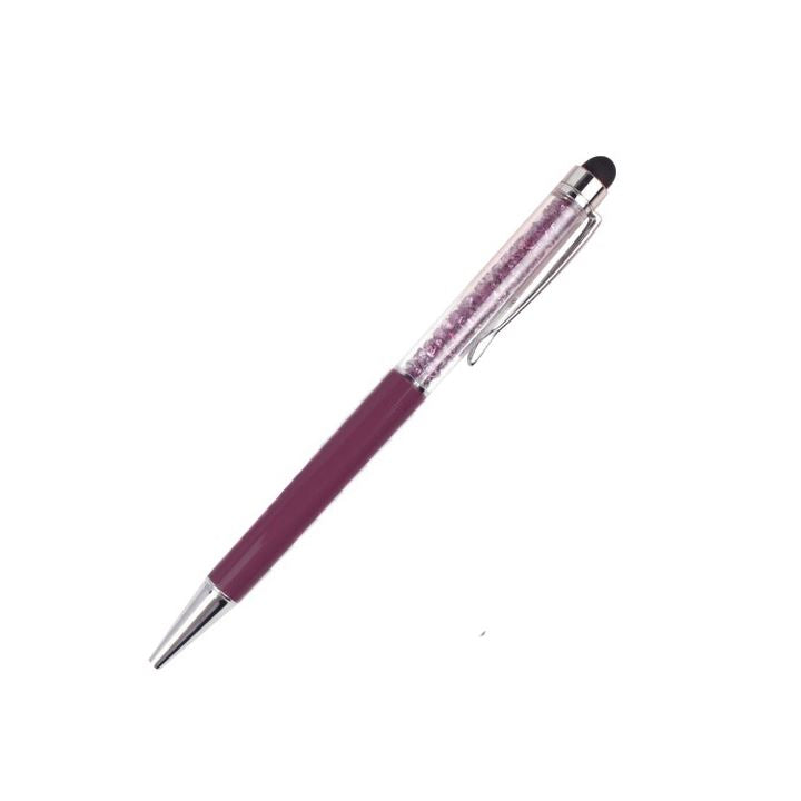 Charles William Crystal Ball Point Gift Pen Made With Real Crystal Elements & Stylus