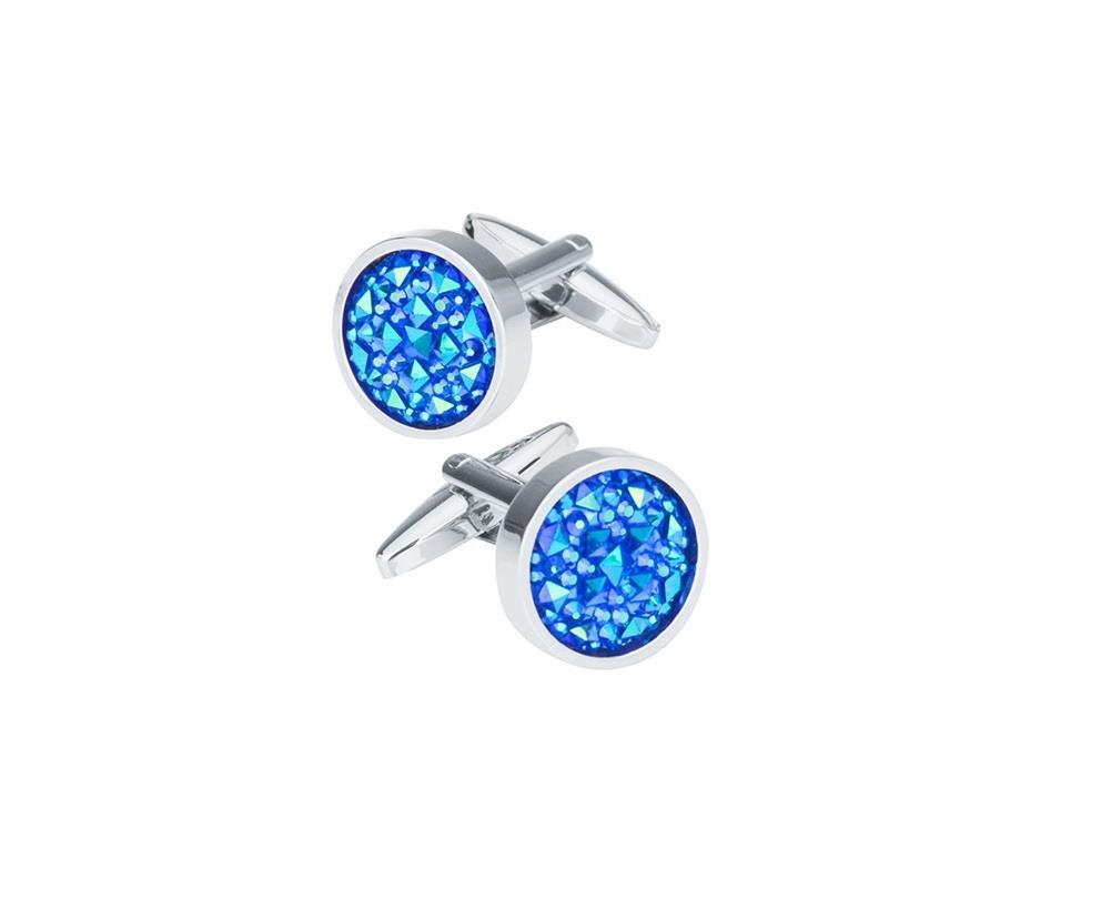 Charles William Shades of Blue Warm Colour Dots Cufflinks Novelty Shirt Cuff Links Fashion