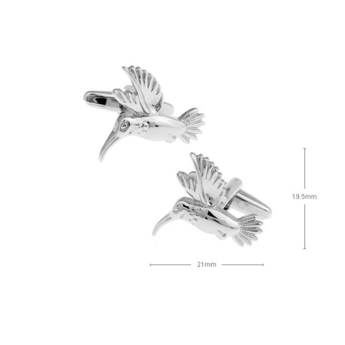 Charles William Elegant Silver Hummingbird Cufflinks Present Bird Watch Nature Forest