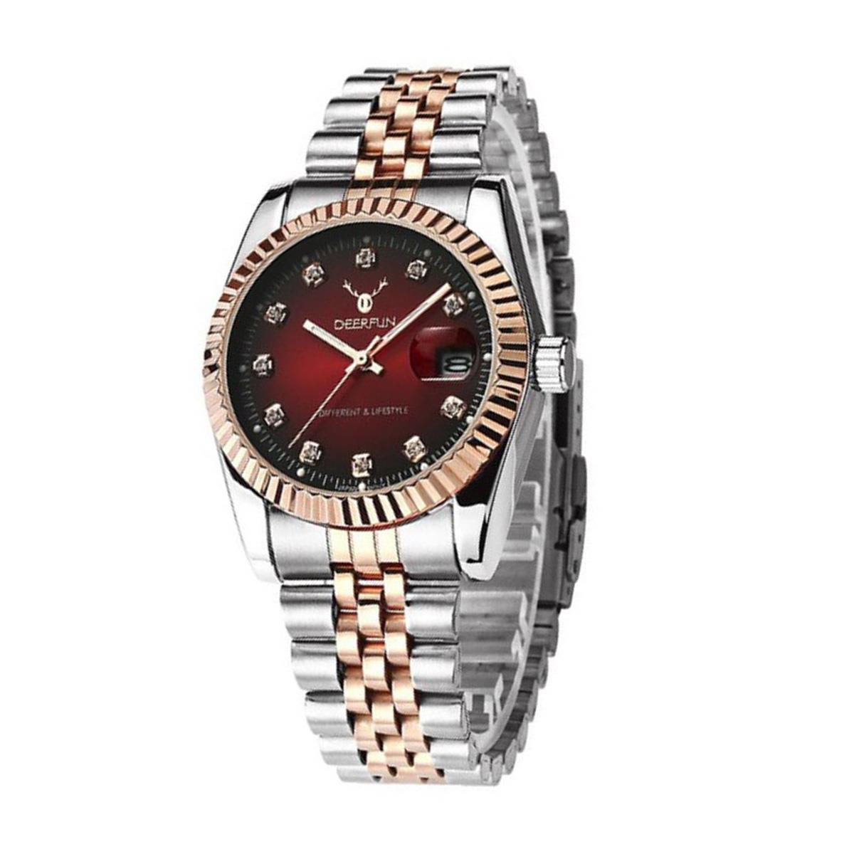 Deerfun Ladies Watch Gold Silver Women Woman Smart Watches Two Tone Red