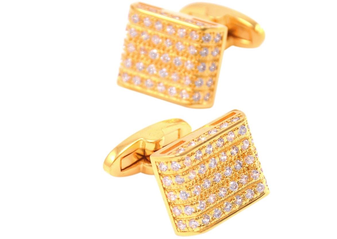 Charles William Beautiful Square Gold Cufflinks