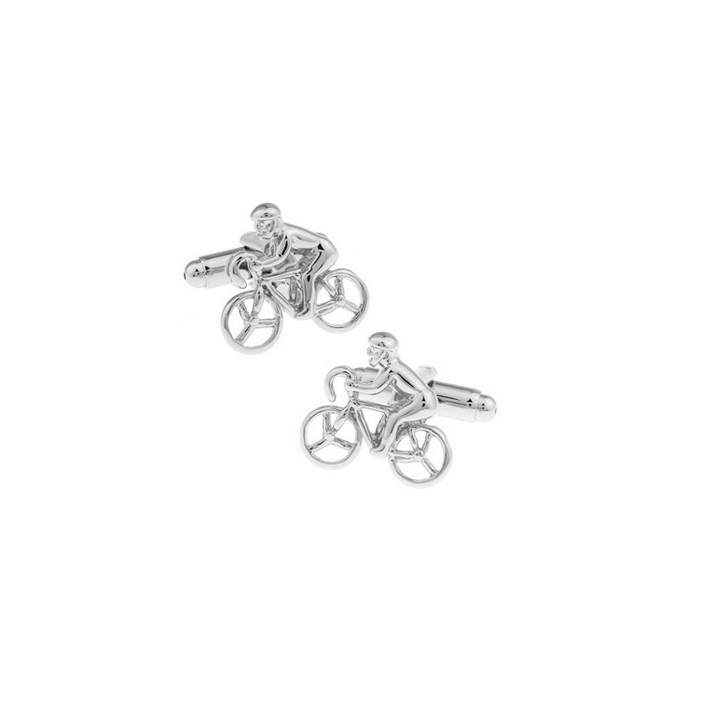 Charles William Luxury Silver Tour De France Cufflinks Cycling Sports Bike Cycle Gift Yellow Jersey UK