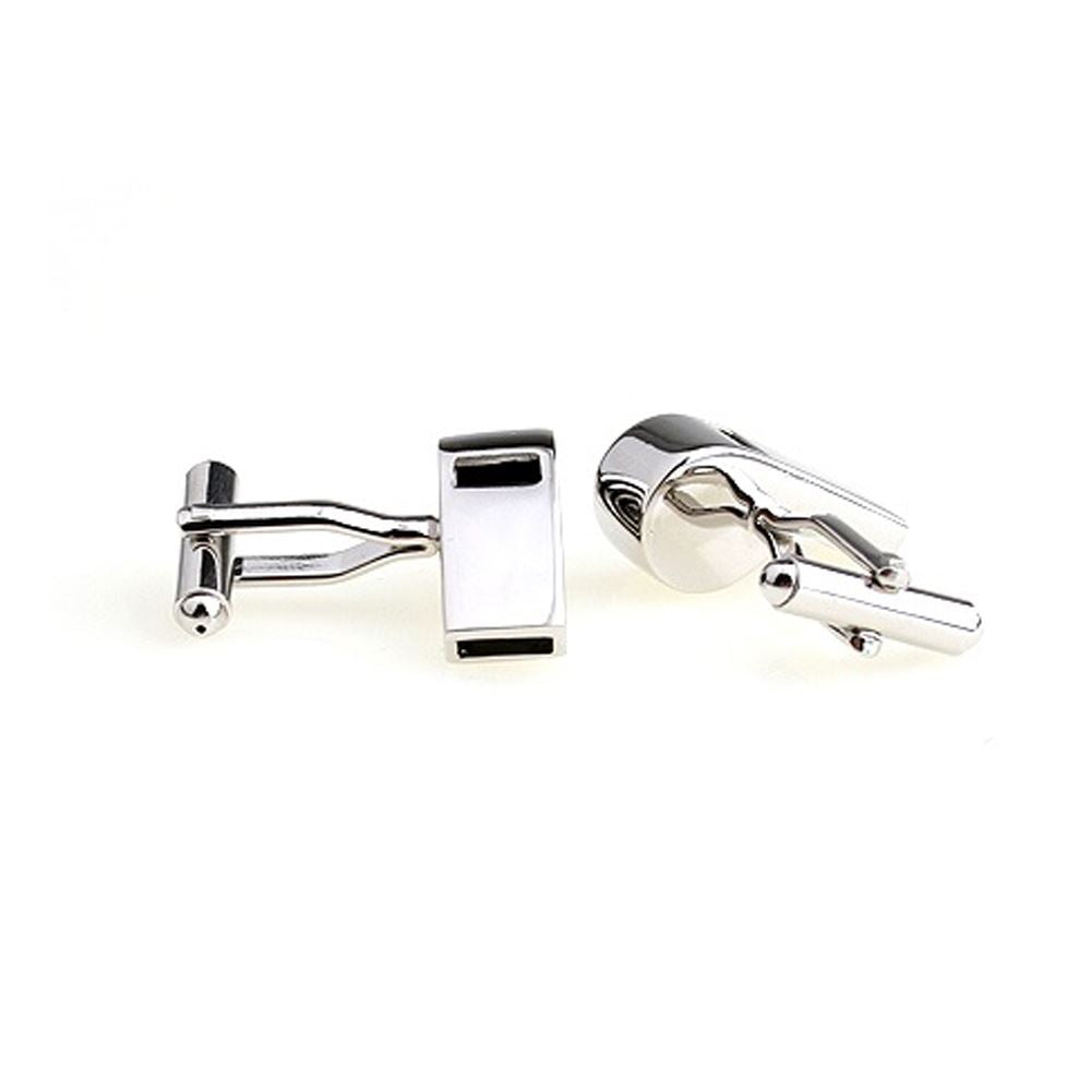 Charles William Whistle Referee Sports Cufflinks Silver Tone PE Teacher Coach Gift UK