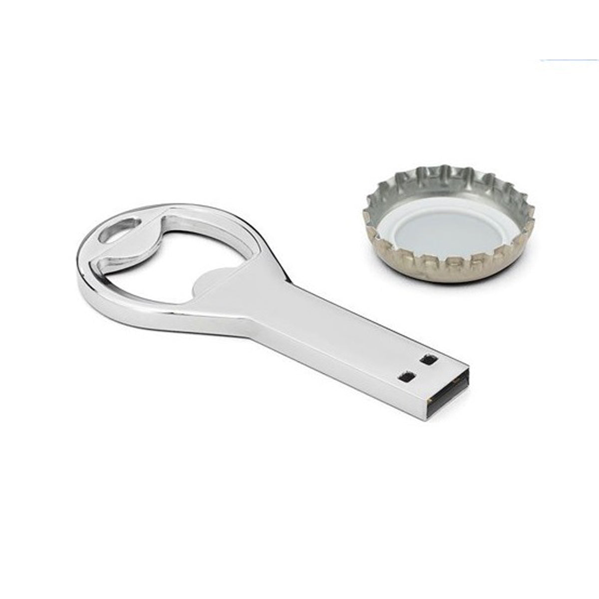 Charles William Cool Gadget Gift Idea Silver Metal USB 8GB Flash Drive Memory Stick Bottle Opener