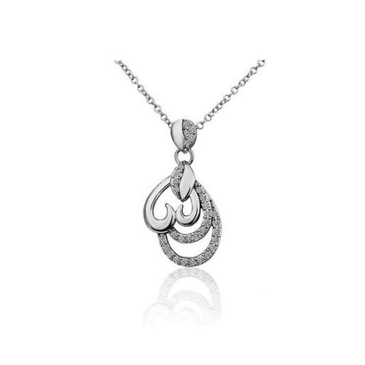 Beautiful Silver Heart Necklace Pendant with Chain from Charles William