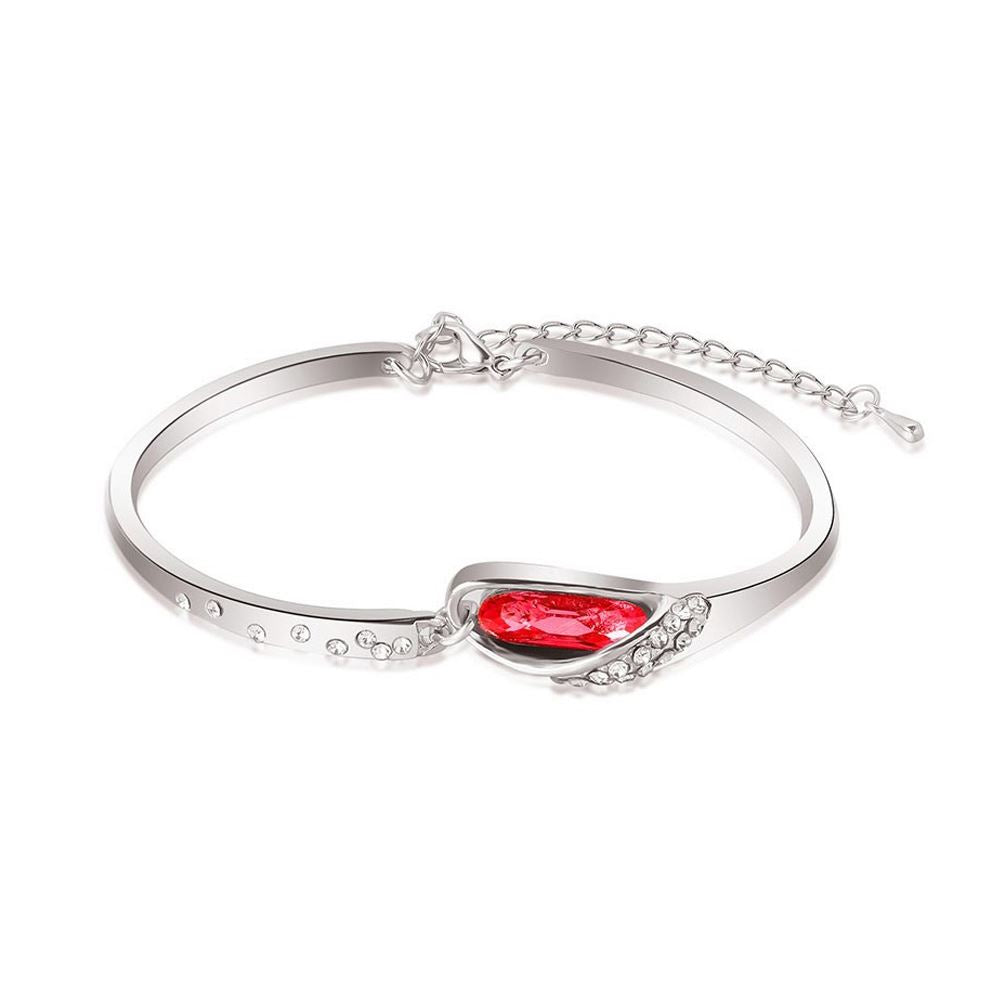 Women's Red Crystal Stone Bangle Bracelet Gift Mix & Match Jewellery from Charles William