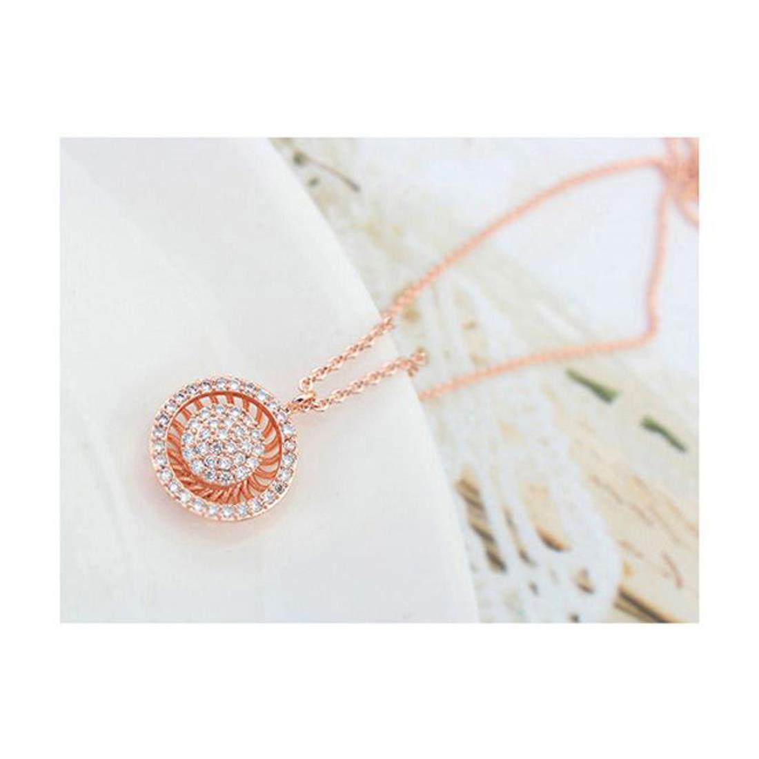 Sunray Circle Pendant Necklace Ladies Jewellery from Charles William