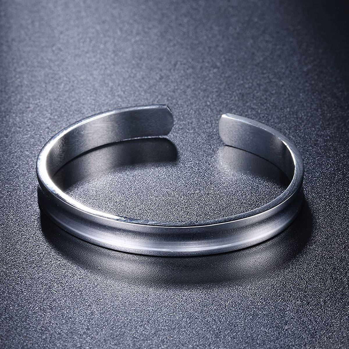 Women's Ladies Silver Plated Bangle Plain Round Flat Bracelets Christmas Gift Present