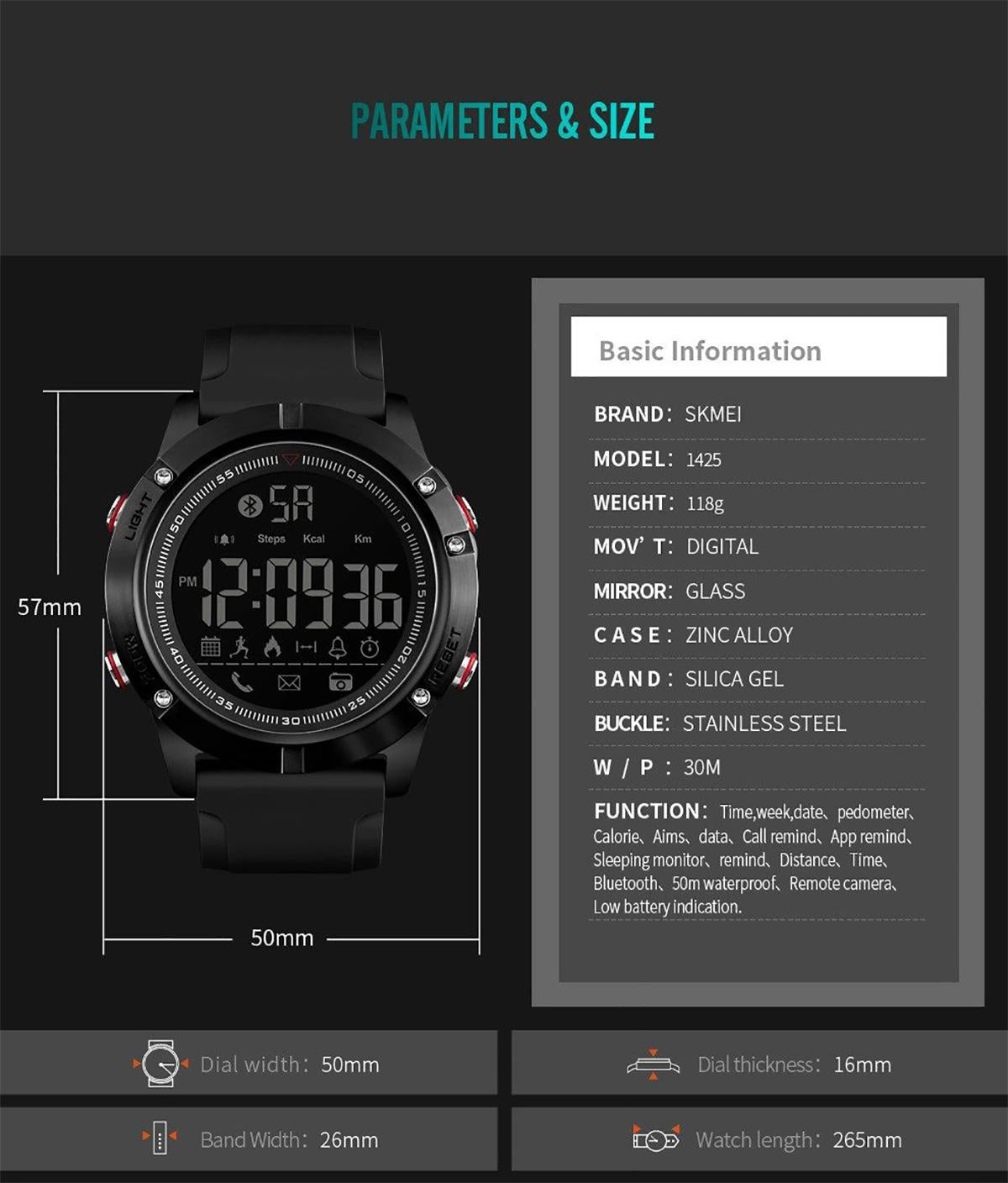 Smart best sale watch pedometer