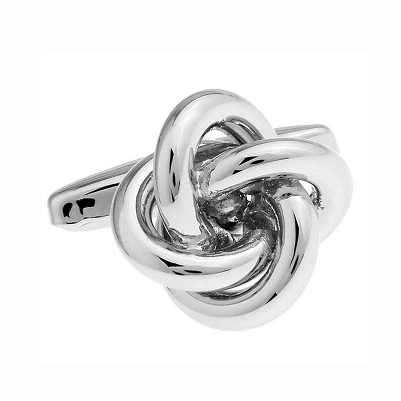 Charles William Silver Single Thick Rope Knot Cufflinks