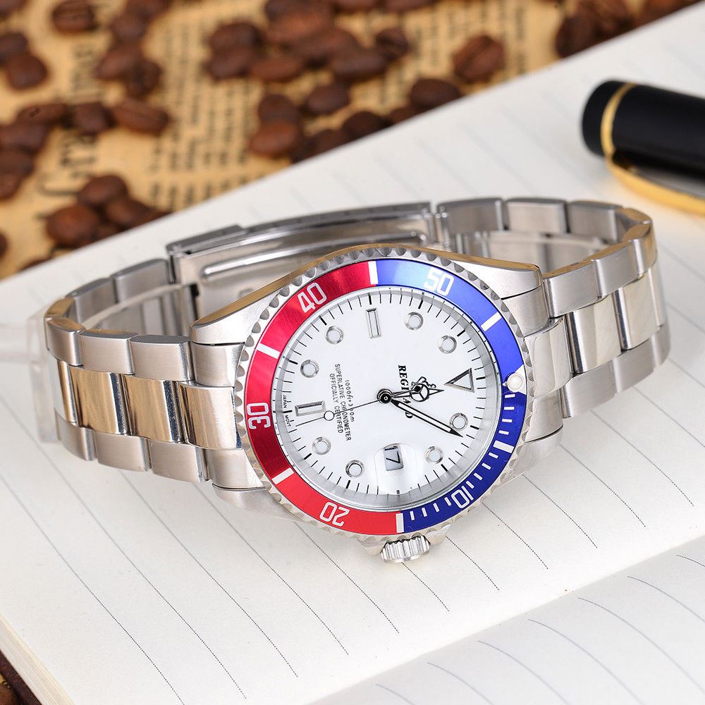 Mens Watch Silver White Blue Red Man Smart Watches Designer Gift Present UK