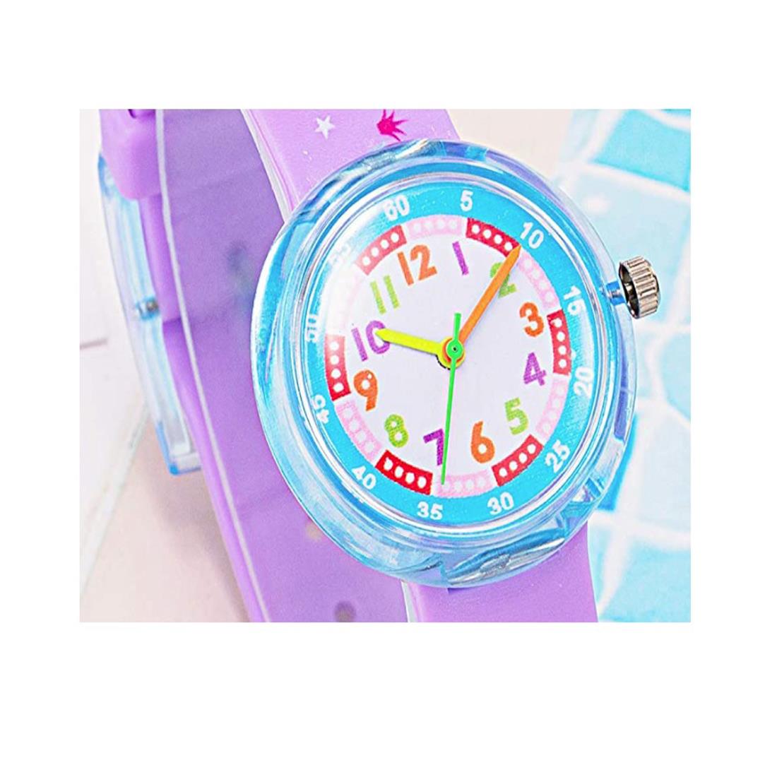 Cute Kids Purple Unicorn Girls Children Animal Zoo Numbers Child Girl Watch Easy Time UK