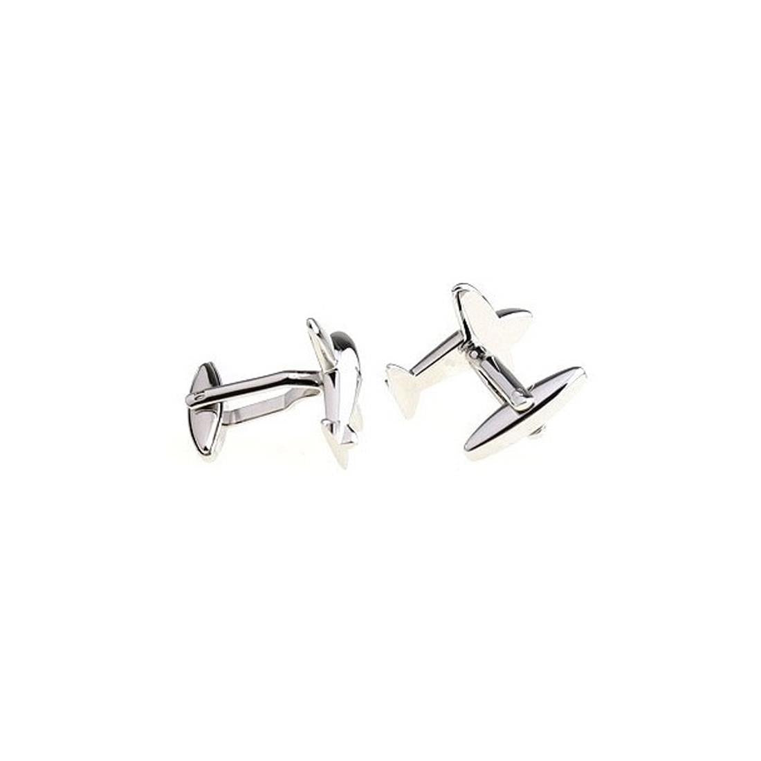 Charles William Silver Aeroplane Cufflinks Fly Flight Pilot Stewardess Present Airport Travel Abroad