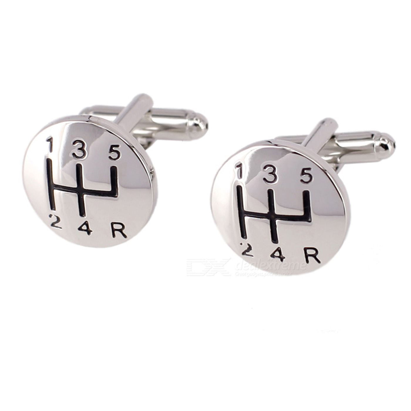 Charles William Car Drive Gearstick Manual Party Cufflinks Novelty Wedding Fun