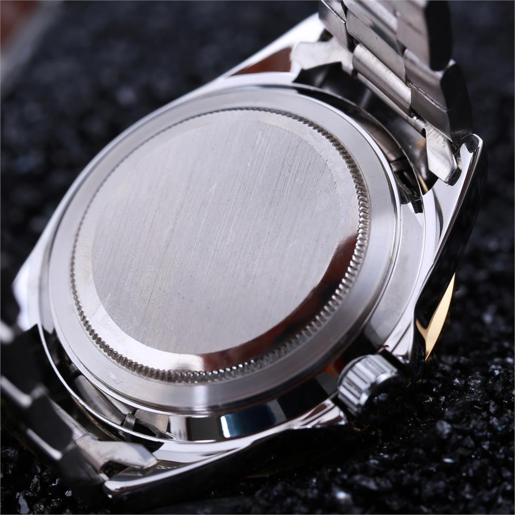 Deerfun Mens Watch Black White Silver Date Watches Top Quality Time