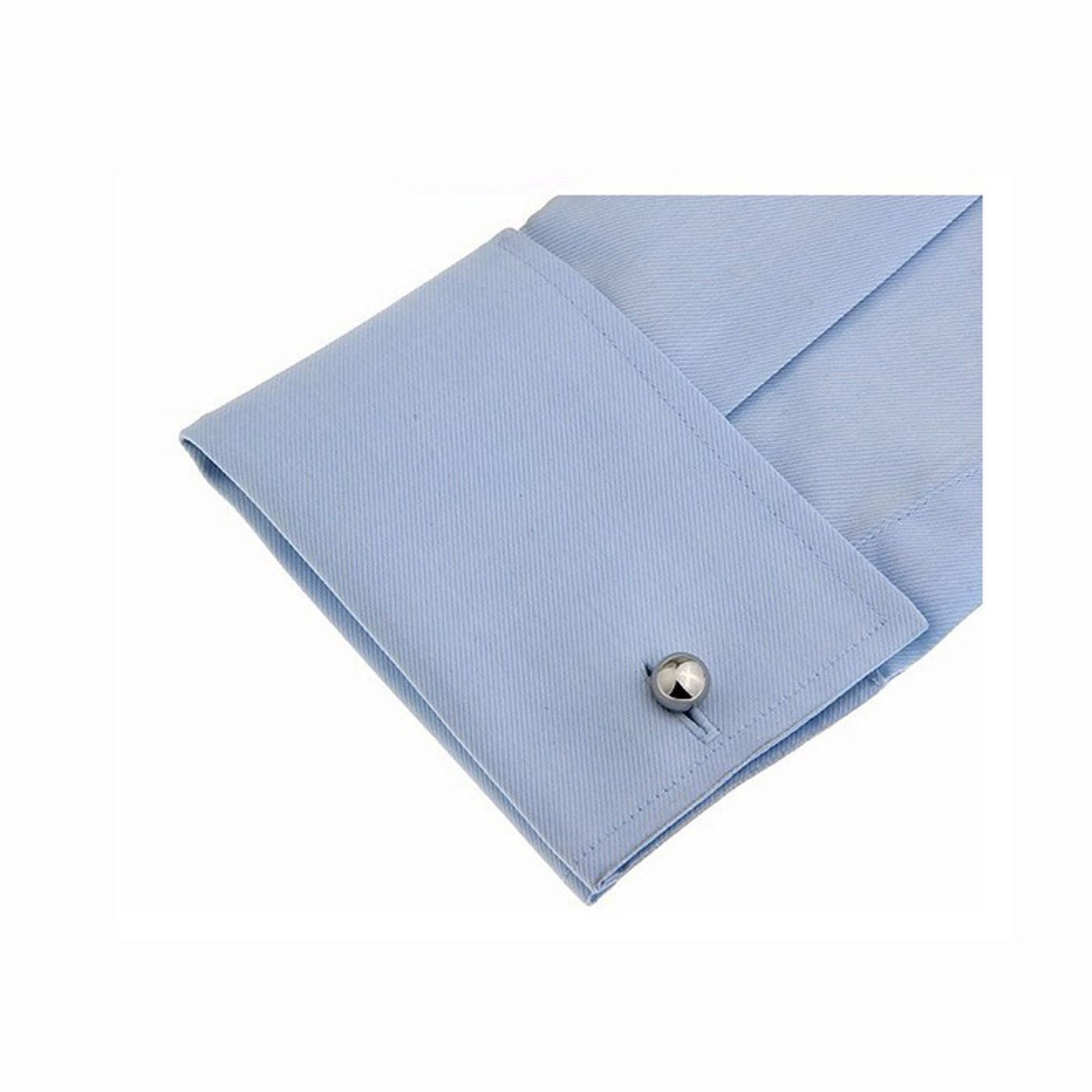 Charles William Mens Ladies Luxury Stud Cufflinks Silver Ball Return Unique Gift Top Quality