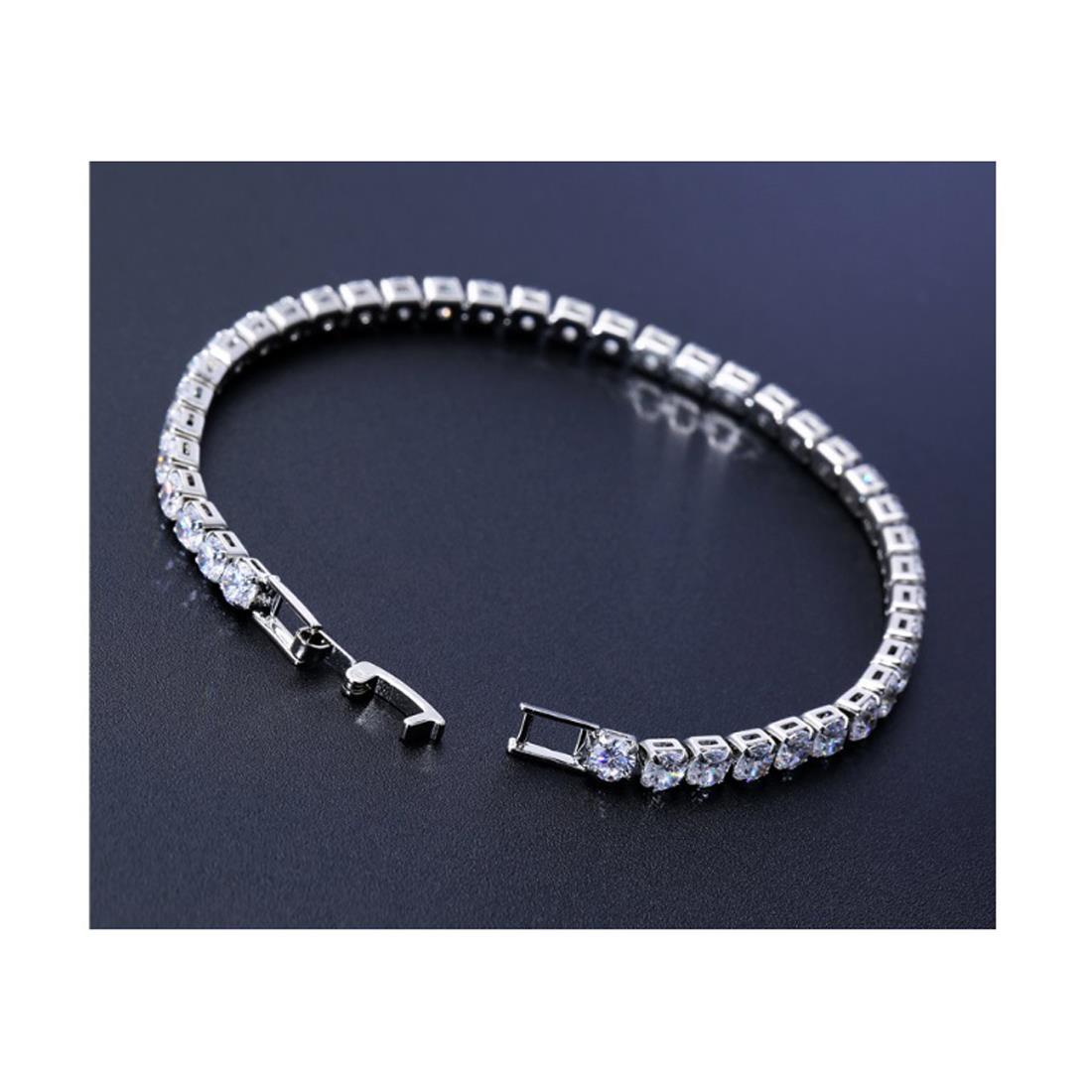 Elegant Silver Tennis Bracelet CZ High Quality Diamond Look Quick UK Dispatch