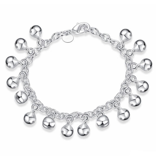 Women's Ladies Girls Bells Charm Bracelet Silver Plated Ringing Bell UK Seller