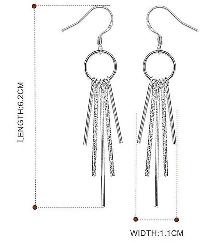 Charles William Women's Girl's Statement Dangle Silver Plated Tassel Earrings BGCW0078