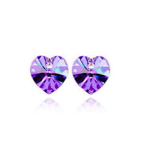 Purple Heart Earrings